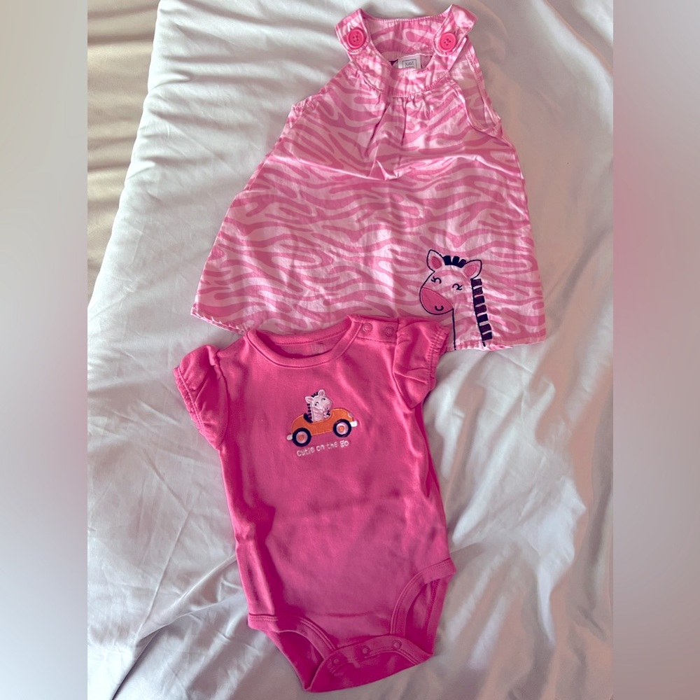 NWT 2 Piece Baby Girl Bodysuit and Dress
